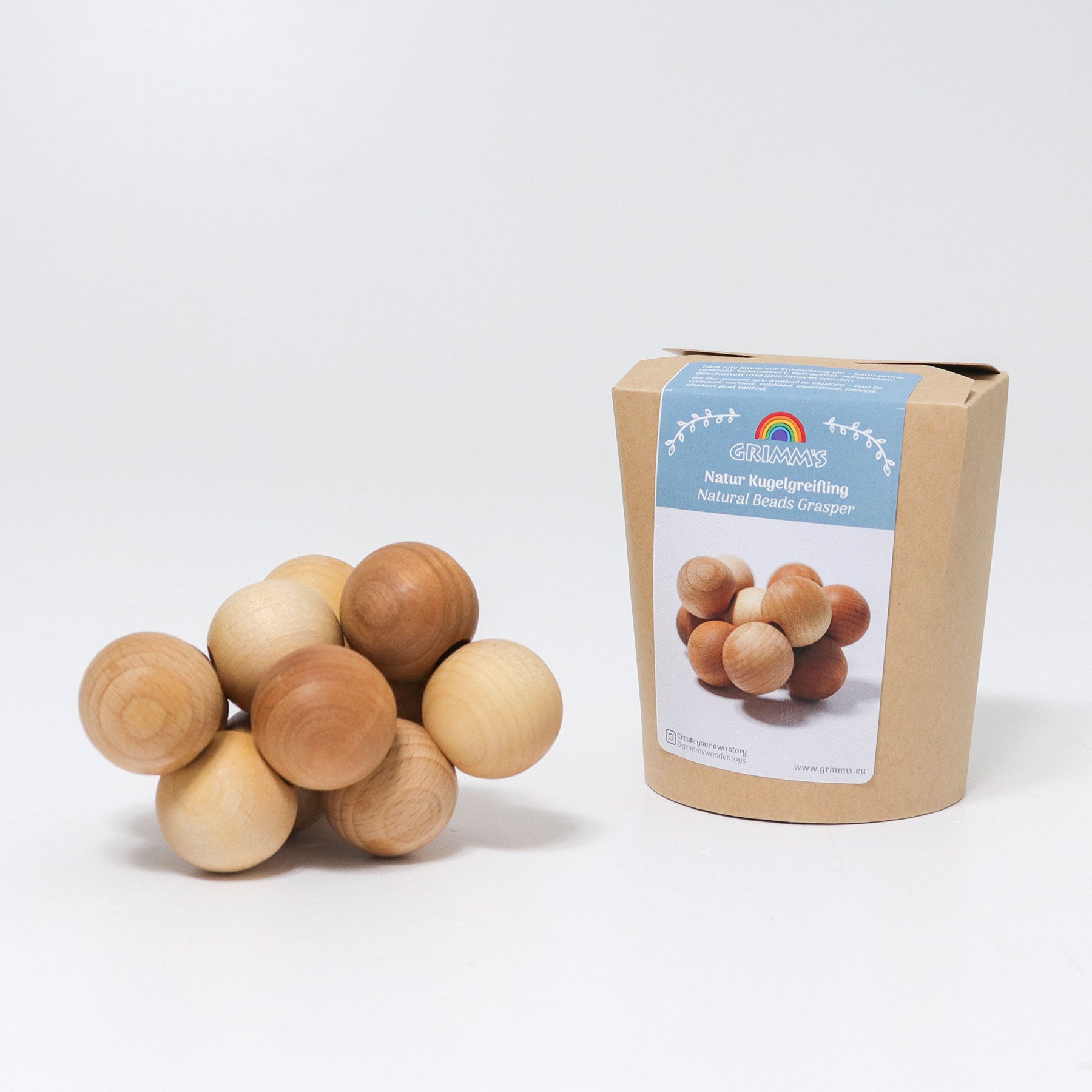 Grijpspeeltje naturelkralen