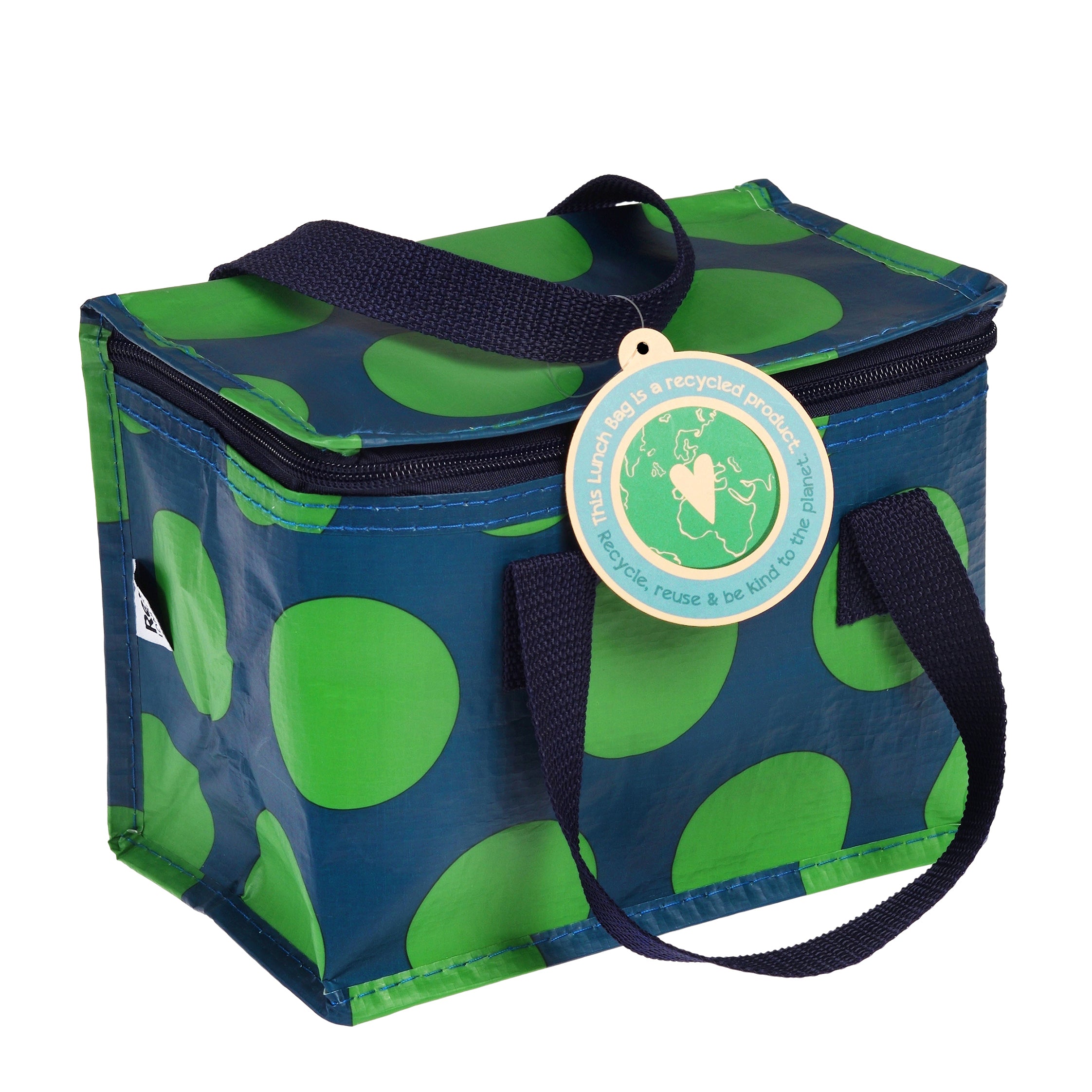 Lunchtas/koeltas - Green on blue spotlight