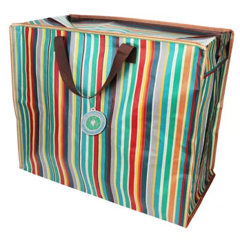 Jumbo Storage Bag - Retro 70's Stripes