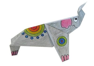 Coloring Origami Olifant