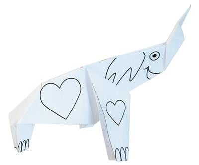 Coloring Origami Olifant