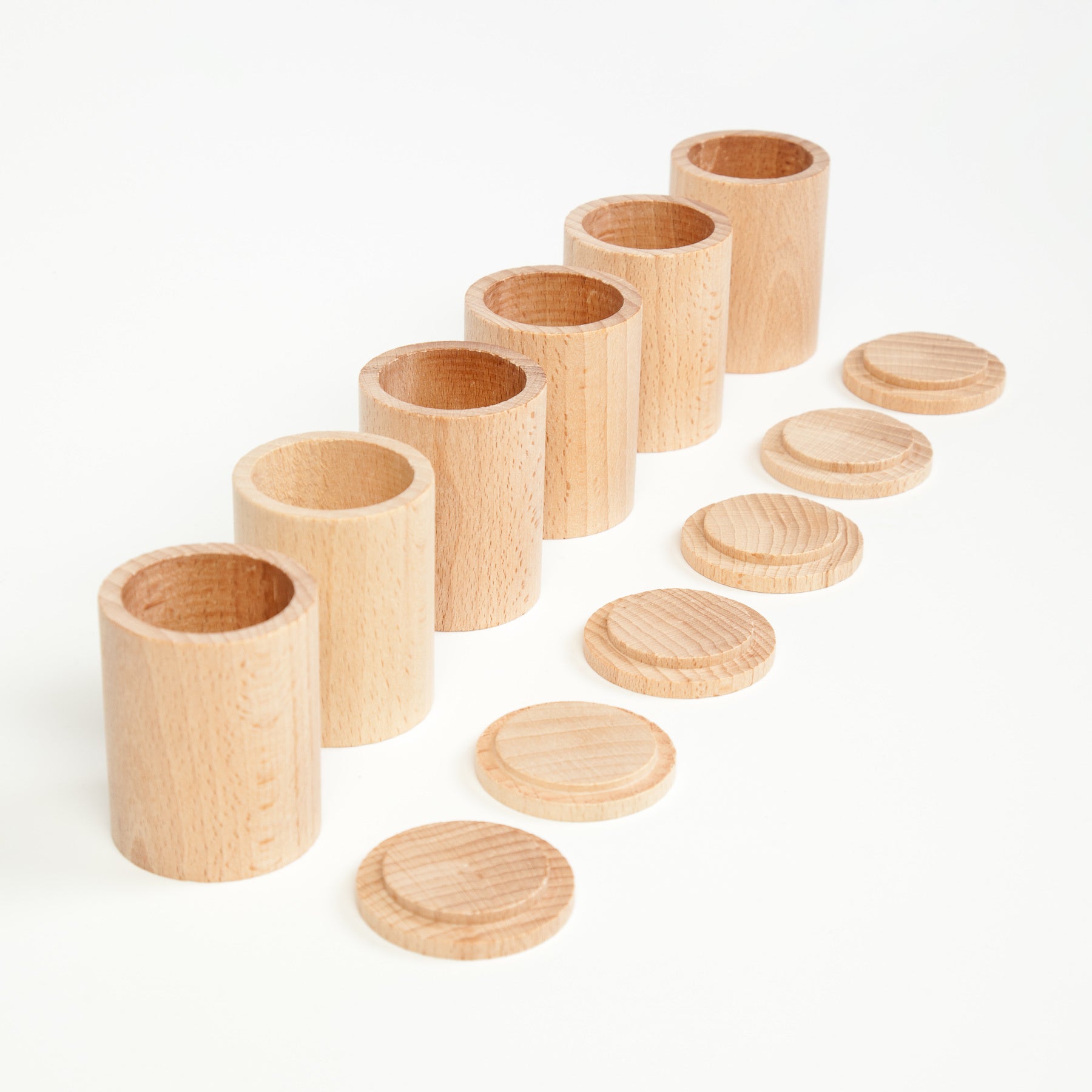Grapat potjes met deksel (naturel)