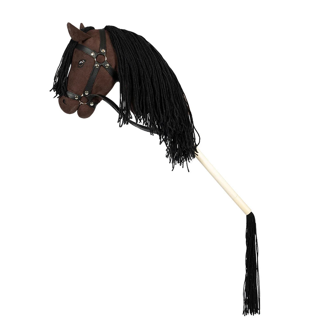 Stokpaard Deluxe met staart - Bruin