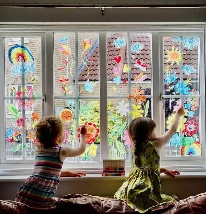 Kitpas medium rijstwax (raam) krijt 6 pcs