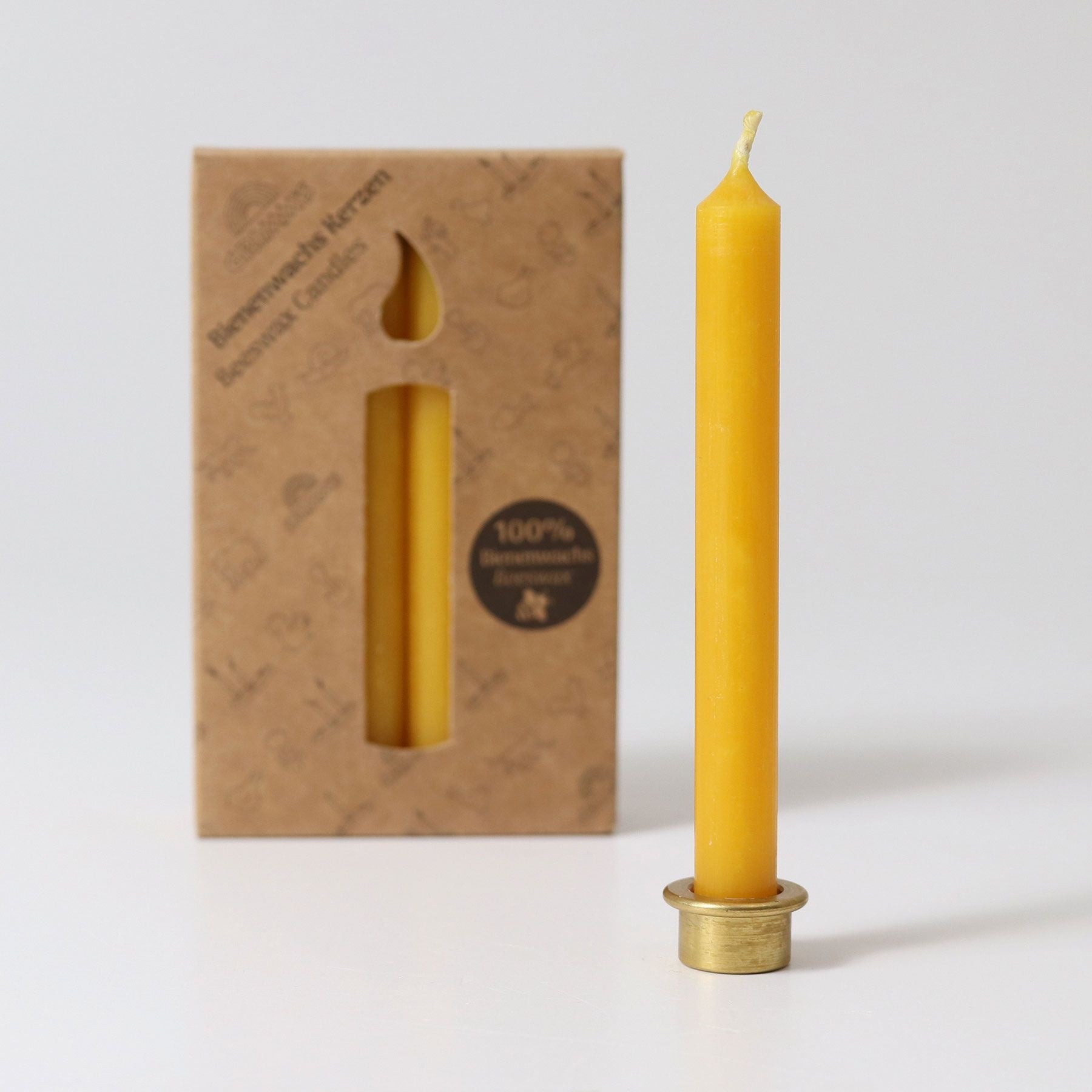 Bijenwaskaars (100%) amber (12 stuks)