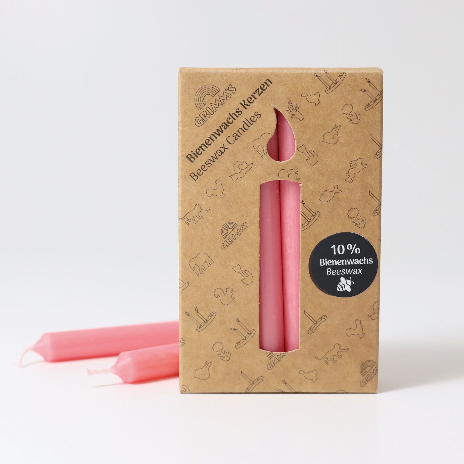 Bijenwaskaars (10%) oudroze (12 stuks)