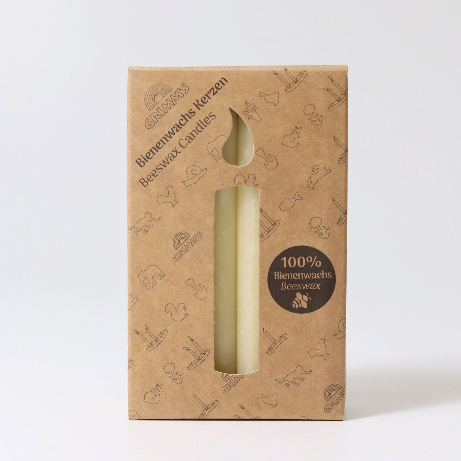 Bijenwaskaars (100%) crème (12 stuks)
