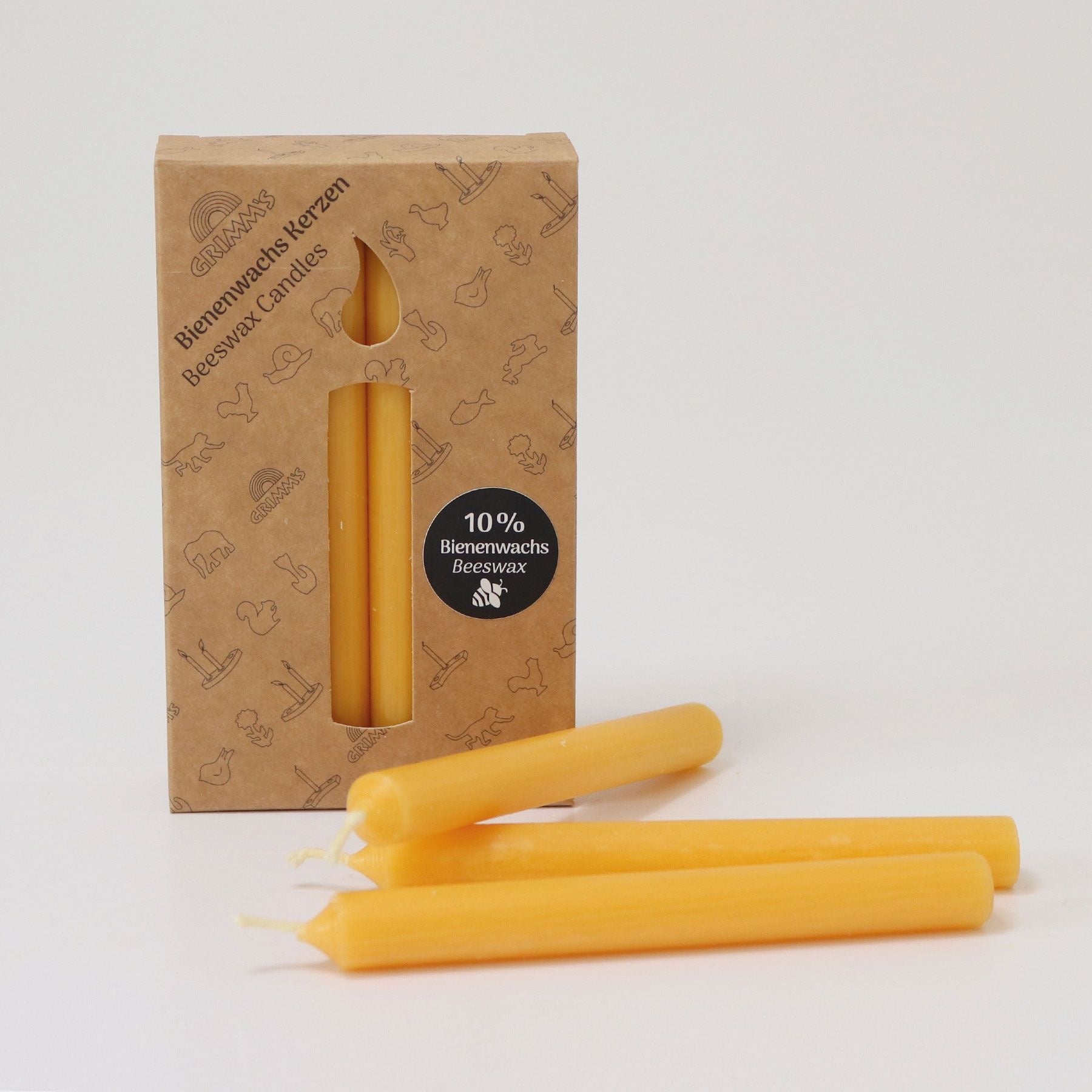 Bijenwaskaars (10%) amber (12 stuks)