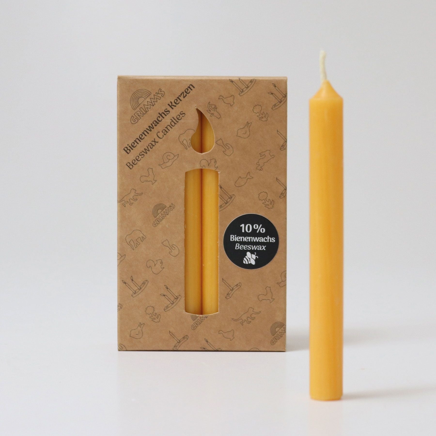 Bijenwaskaars (10%) amber (12 stuks)