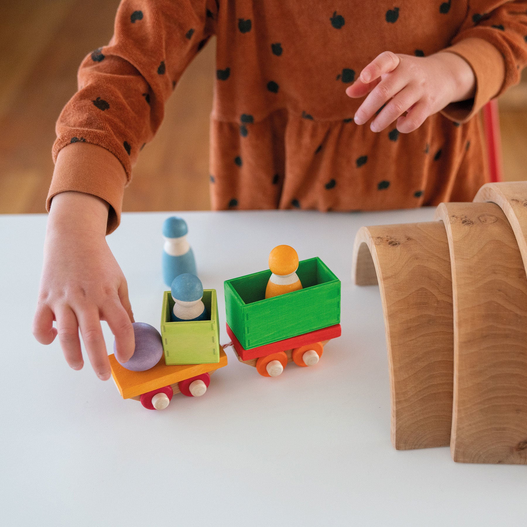 Bouwset houten trein