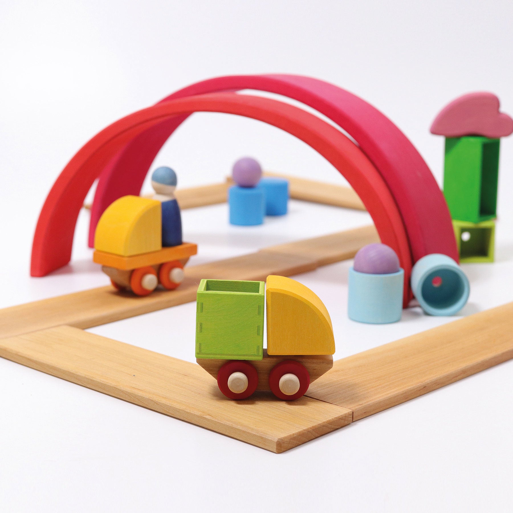 Bouwset houten trein