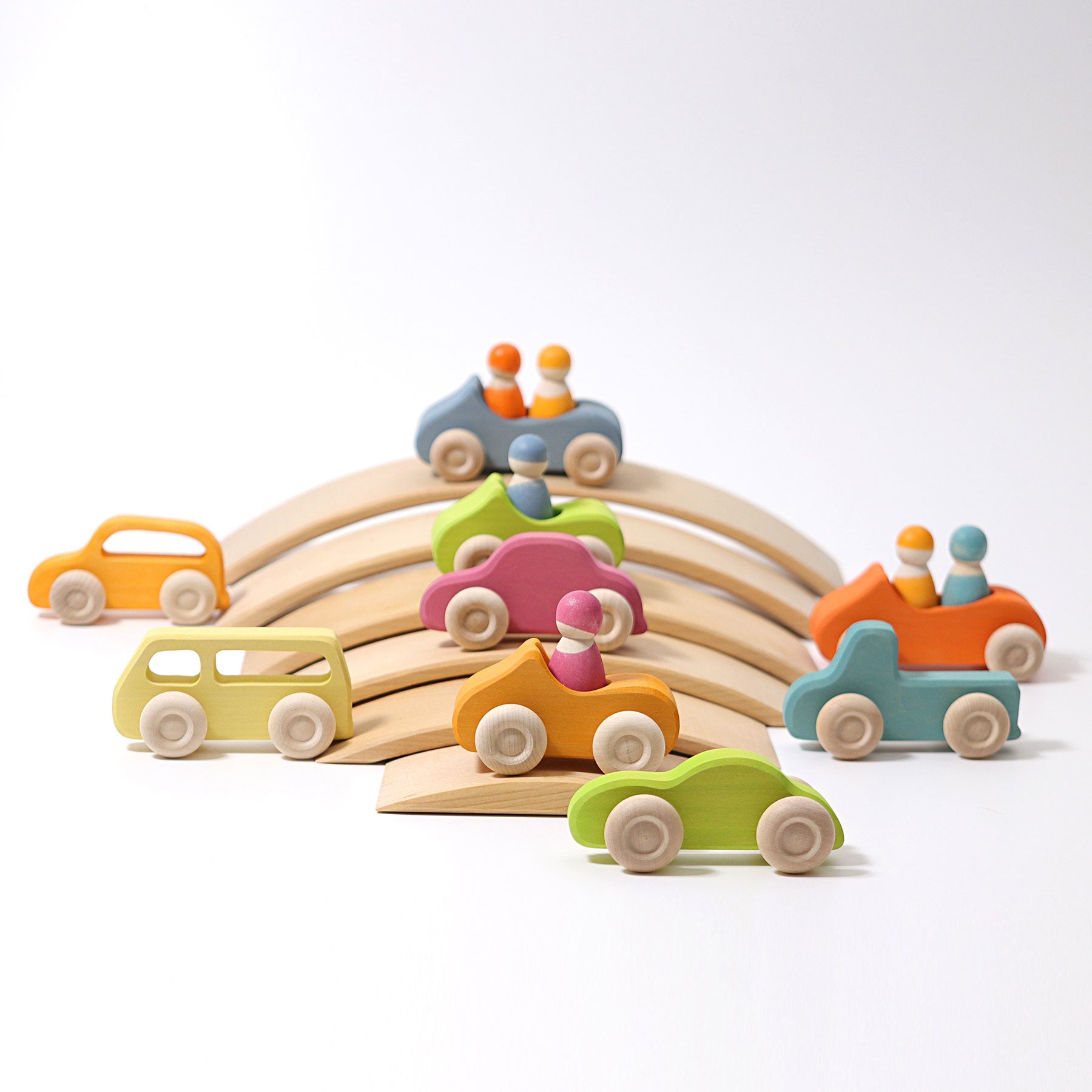 Set houten auto's slimline