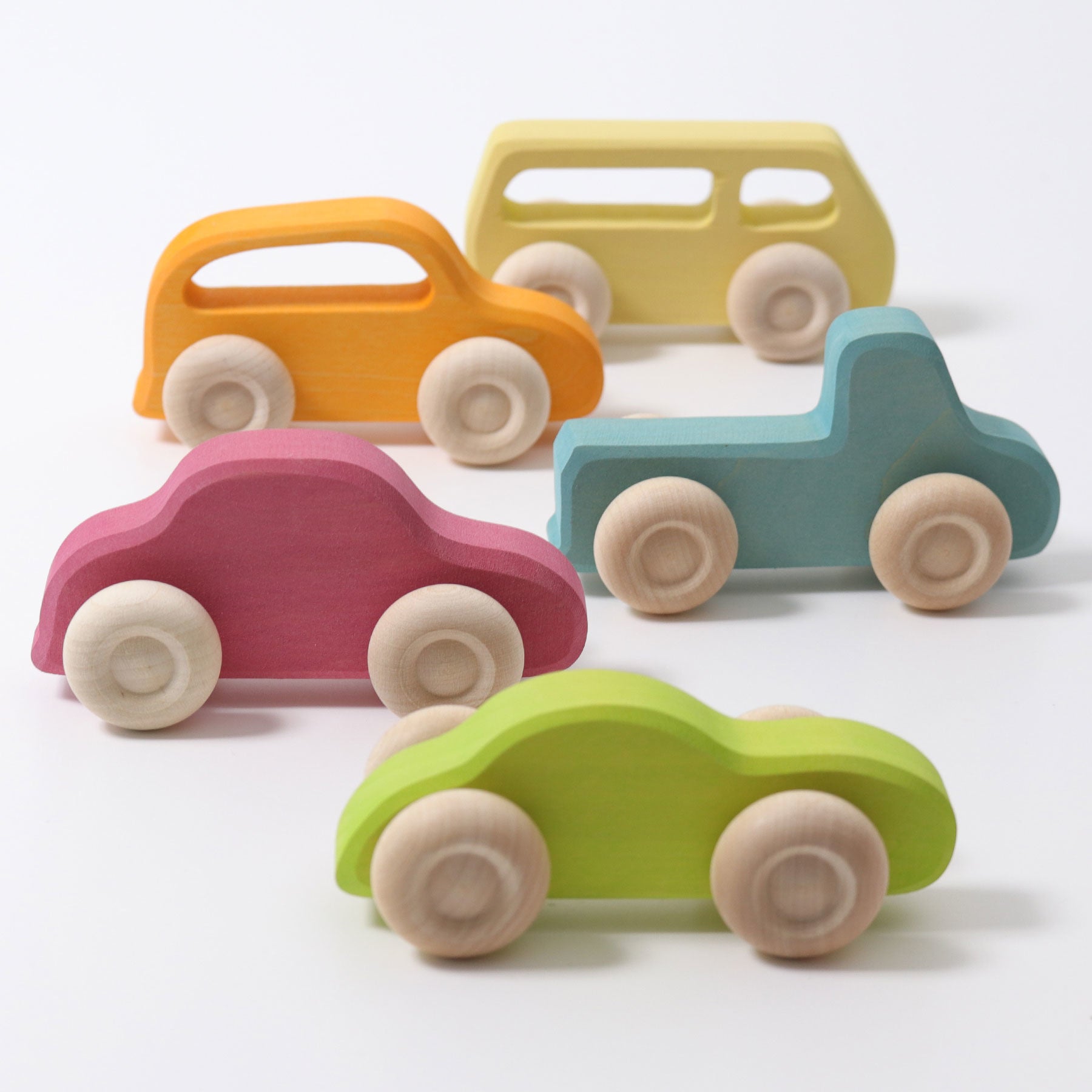 Set houten auto's slimline