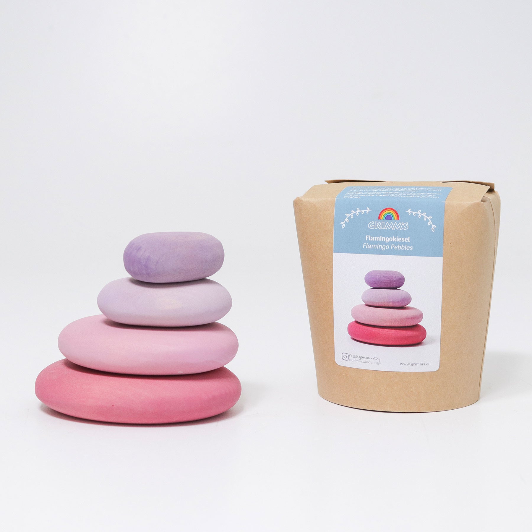 Houten stenen Flamingo