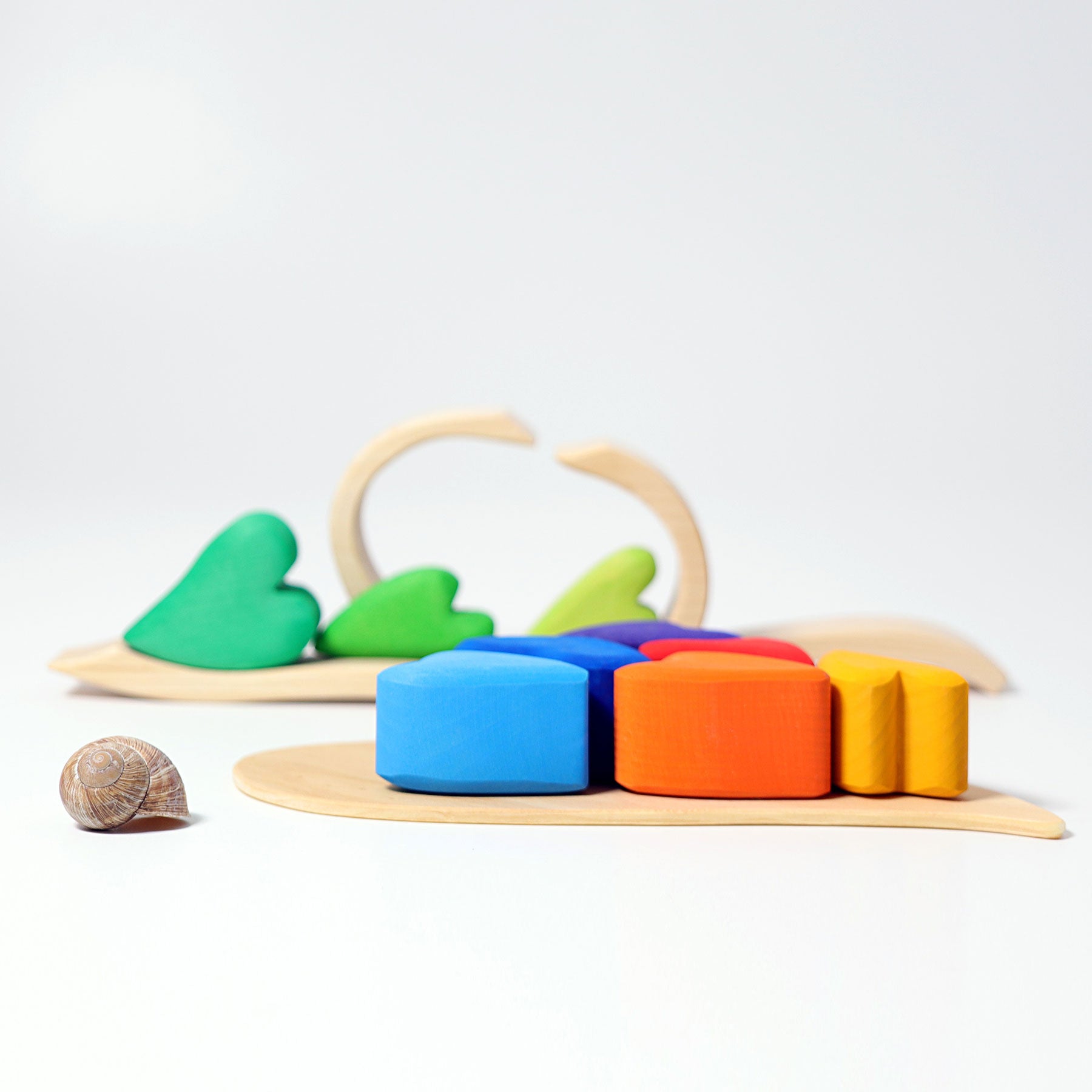 Blokkenset harten - regenboog