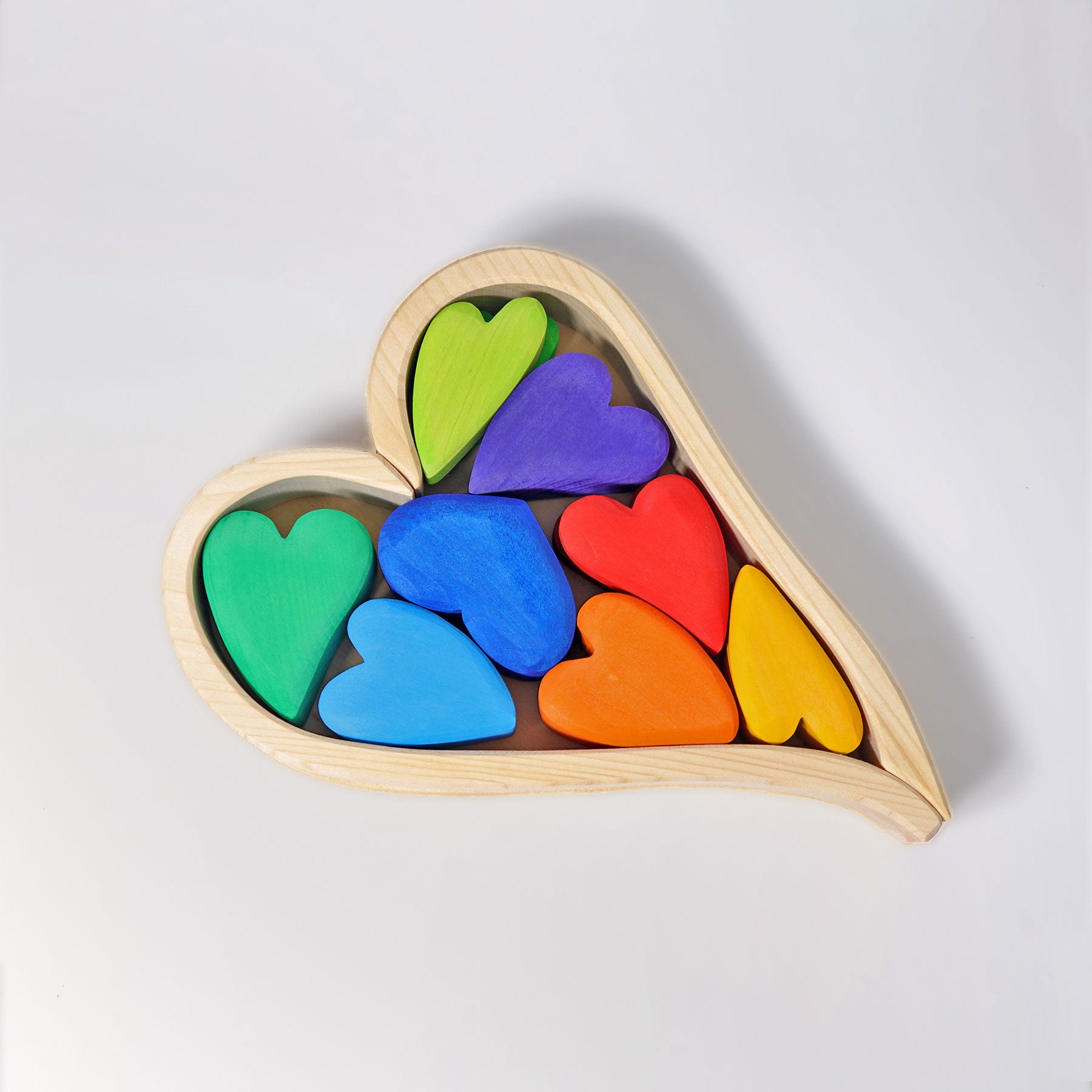 Blokkenset harten - regenboog