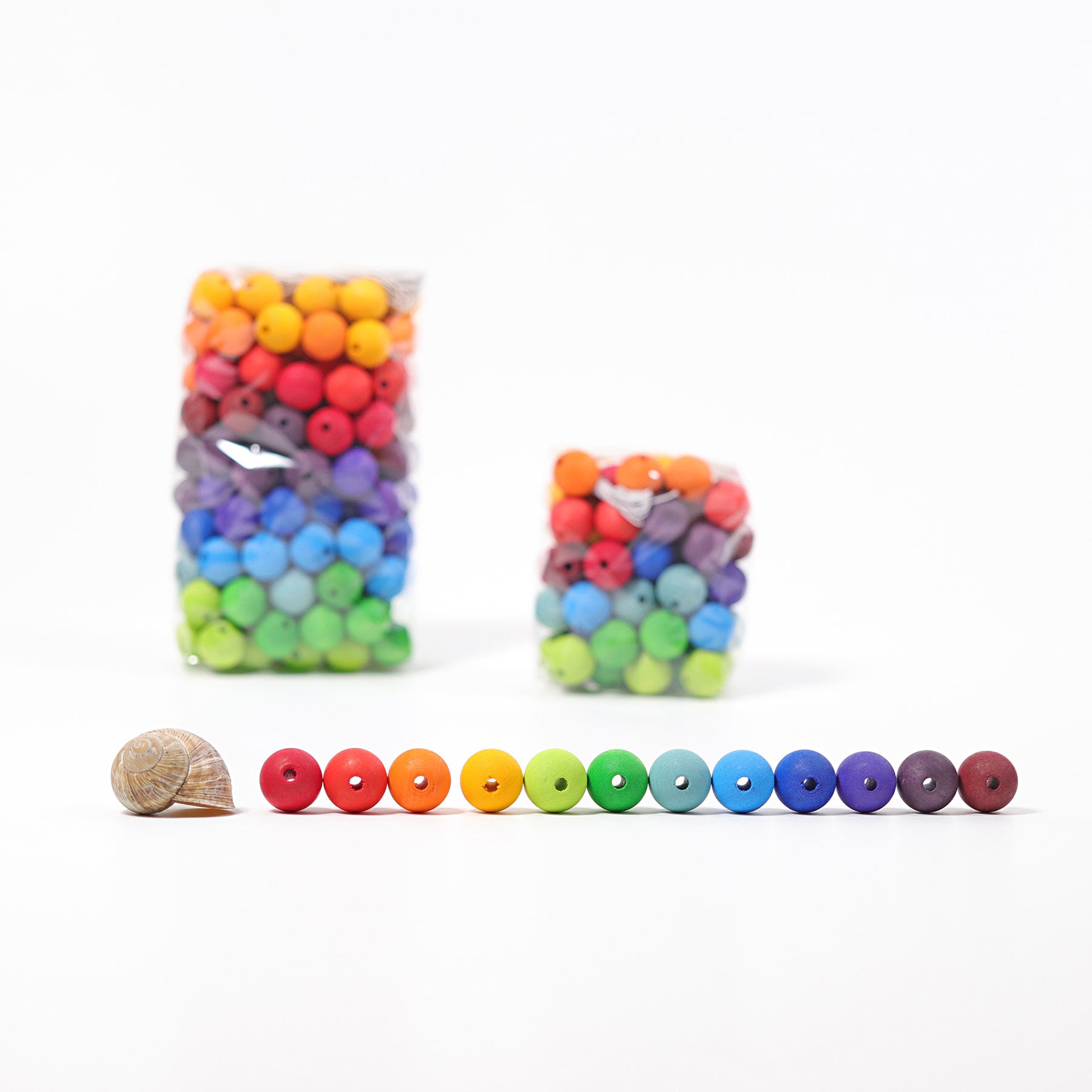 60 houten kralen, 20 mm