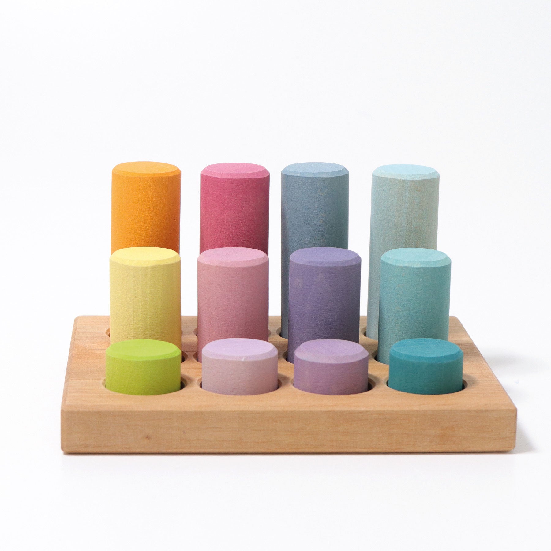 Pastel sorteerspel cilinders