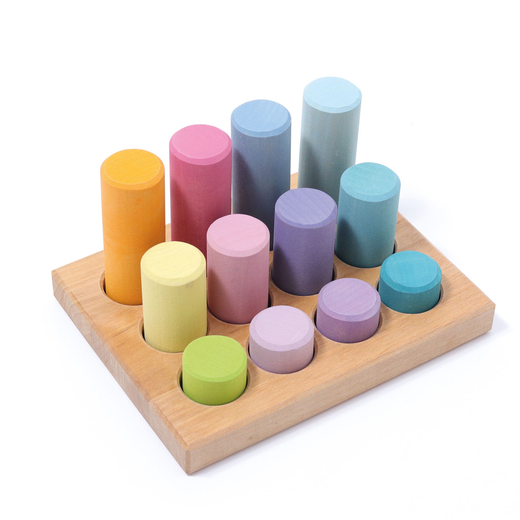 Pastel sorteerspel cilinders