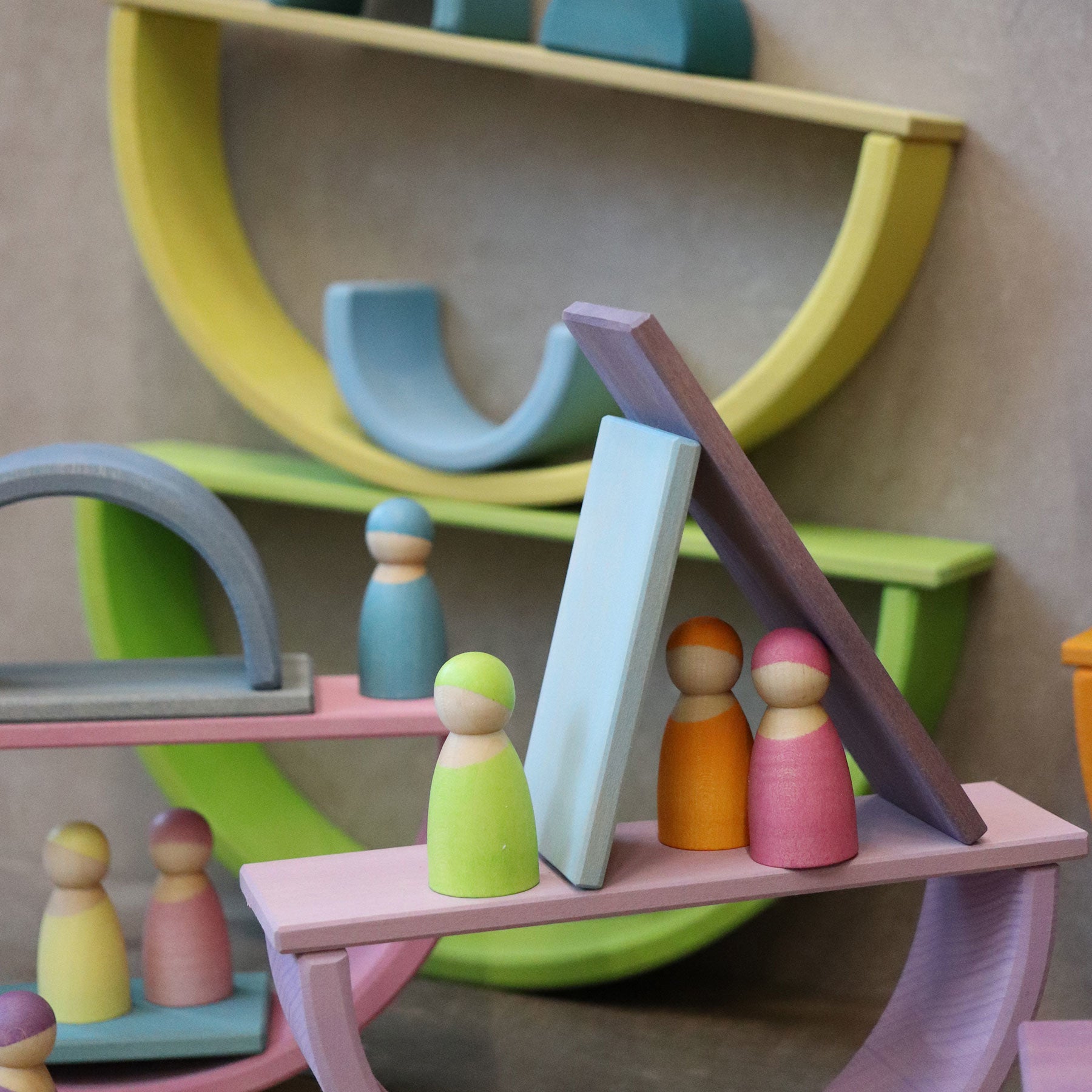 Bouwplankjes pastel