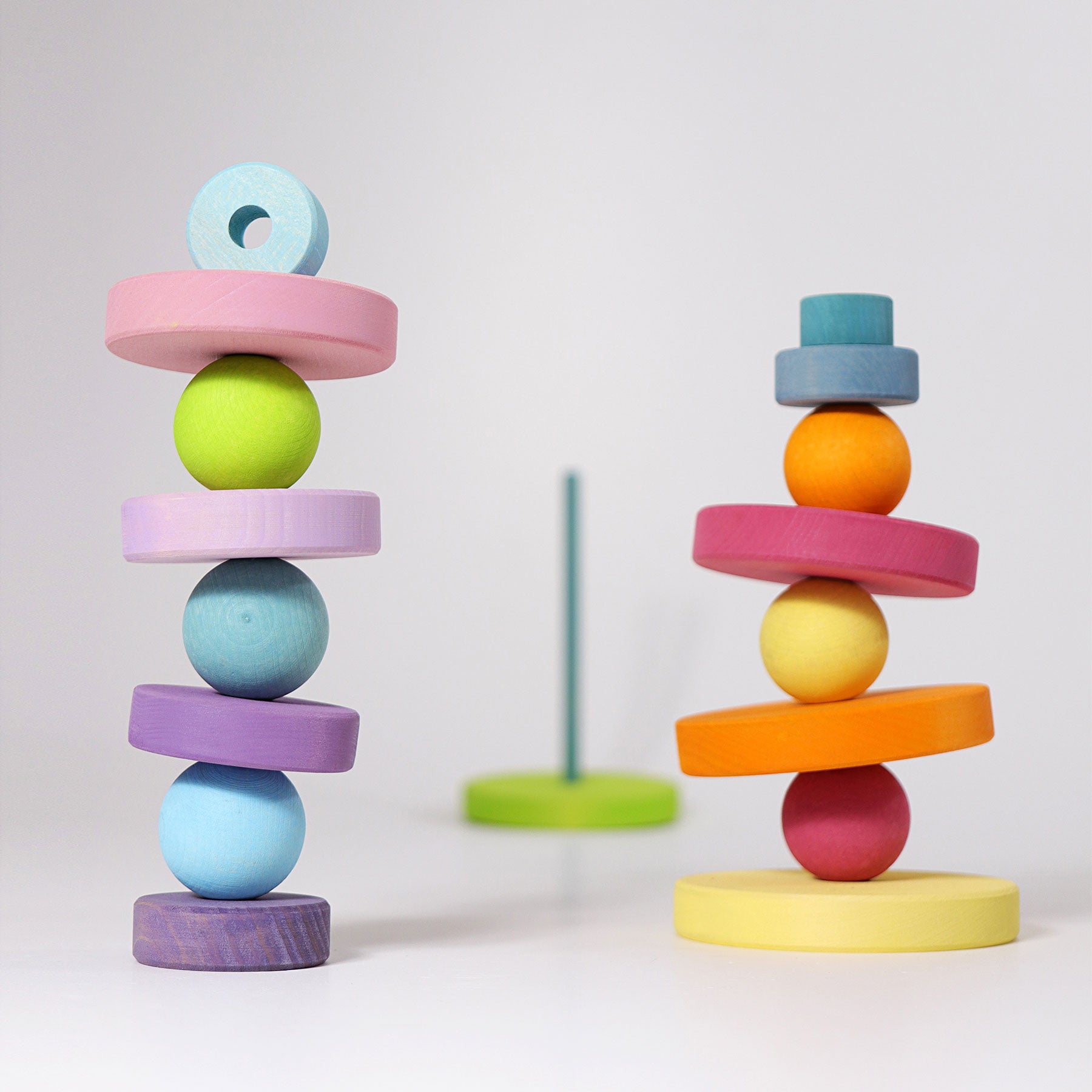 Stapeltoren regenboog pastel