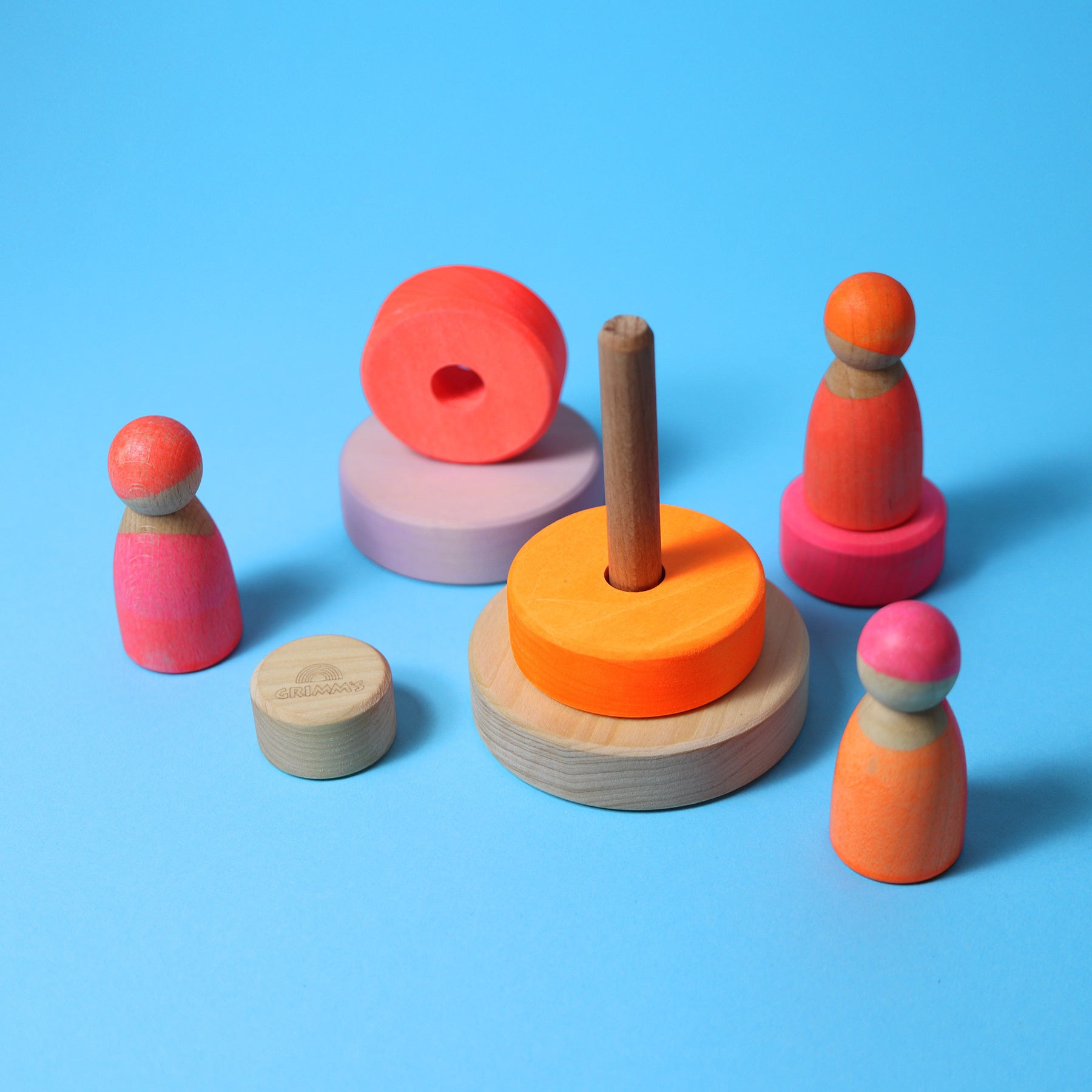 Kleine stapeltoren - NEON Pink
