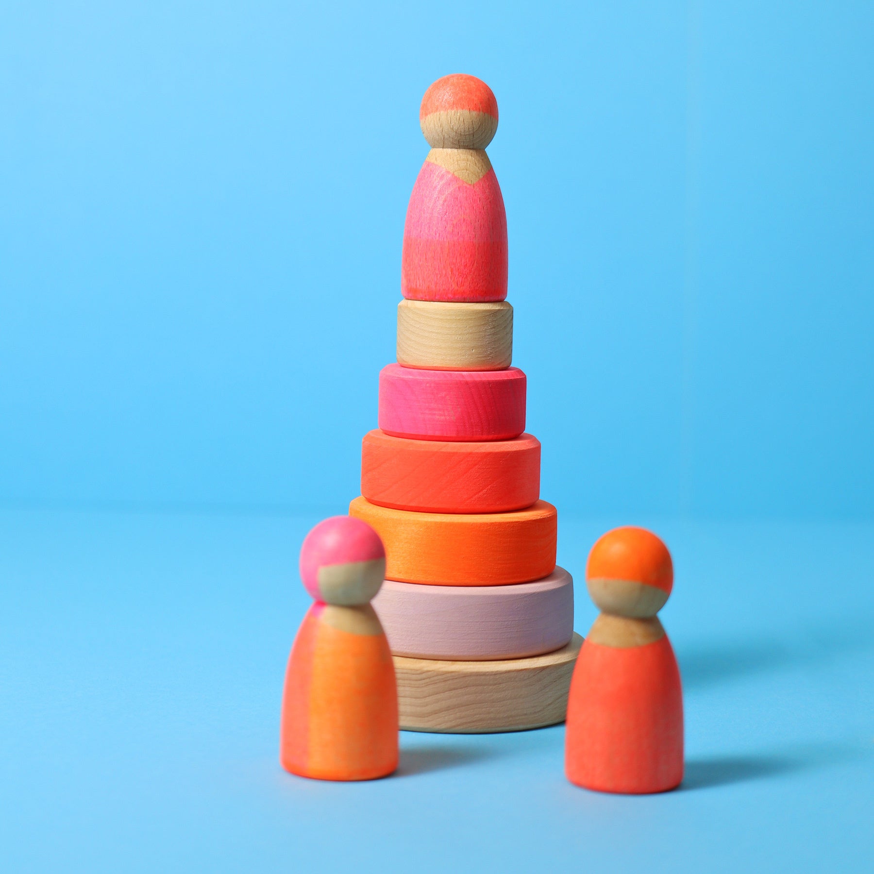 Kleine stapeltoren - NEON Pink