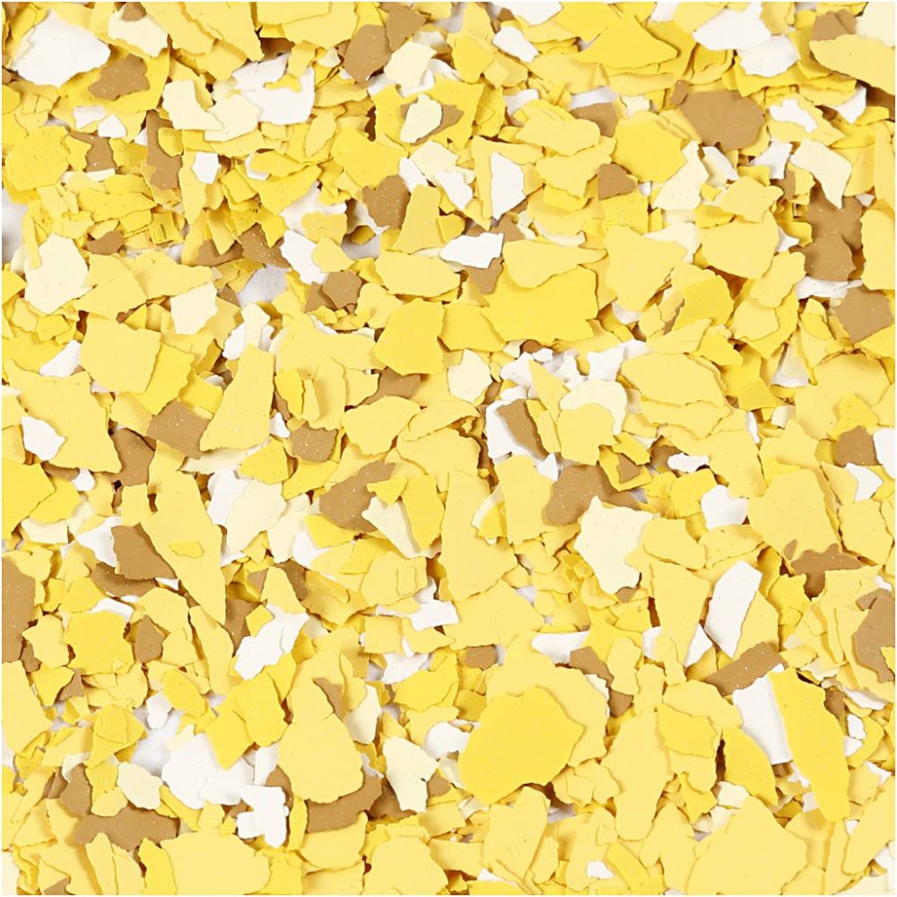 Terrazzo Vlokken, geel, 90 gr
