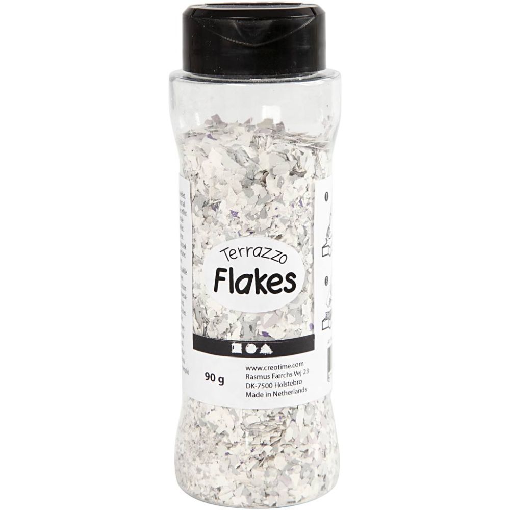 Terrazzo Vlokken, lichtgrijs, 90 gr