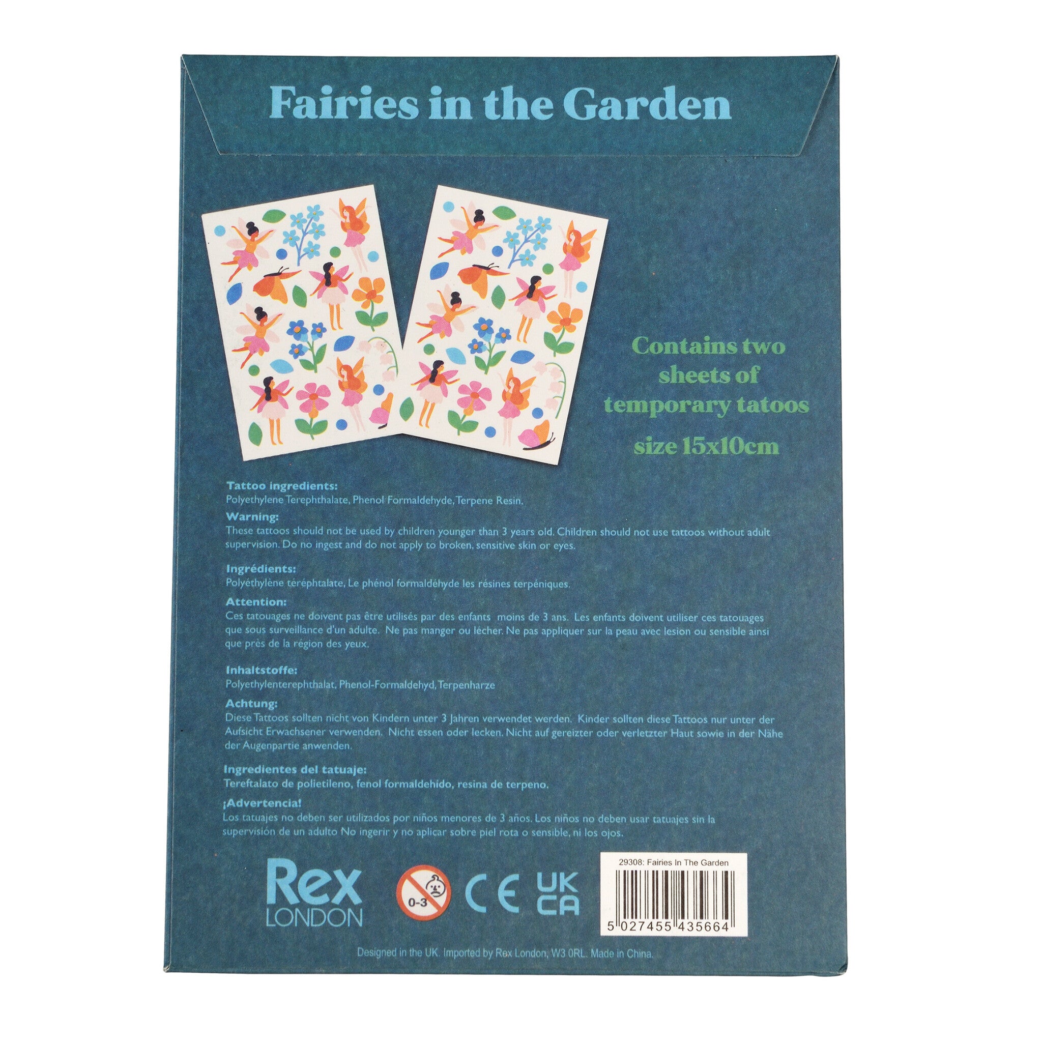Kindertatoeages - Fairies in the Garden