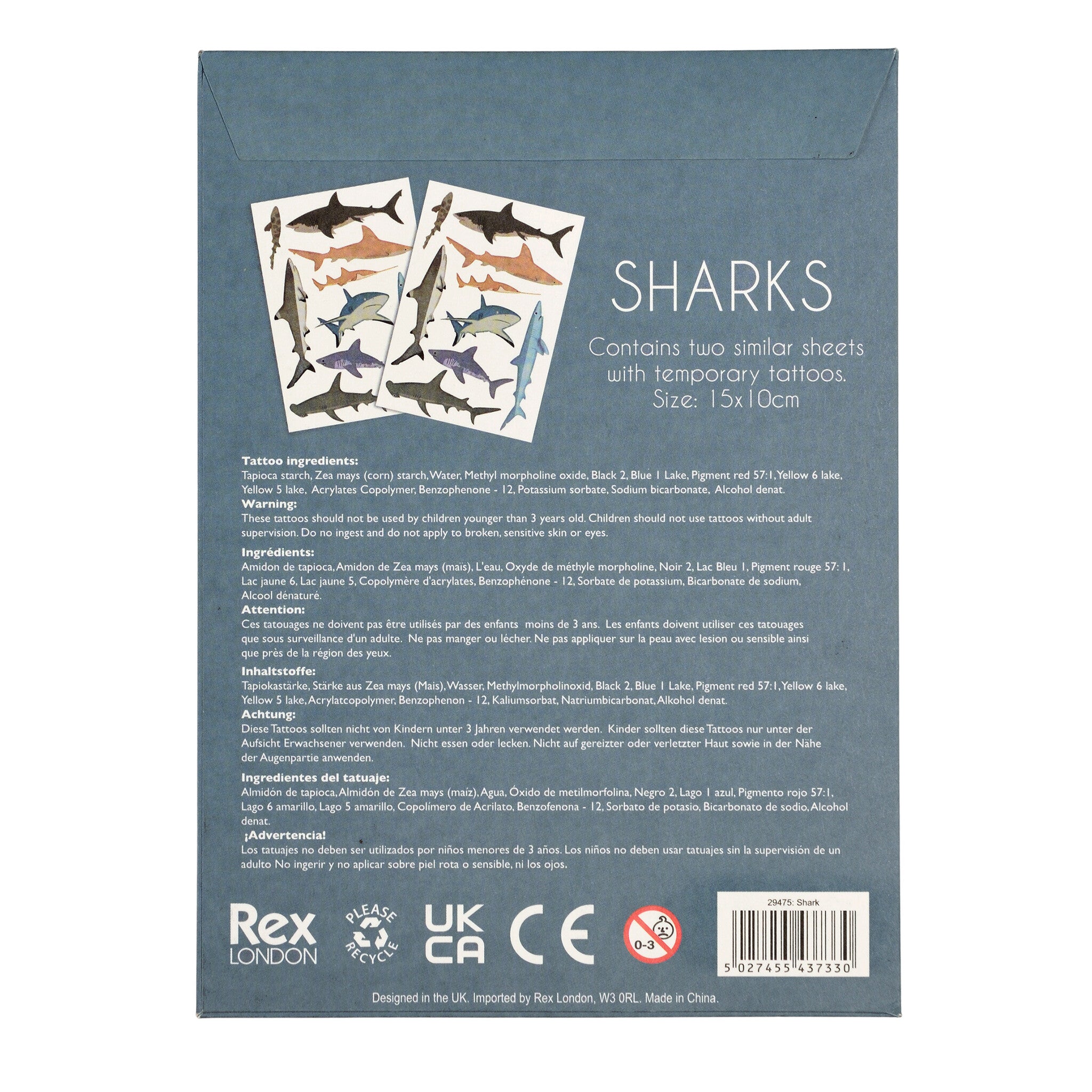 Kindertatoeages - Shark
