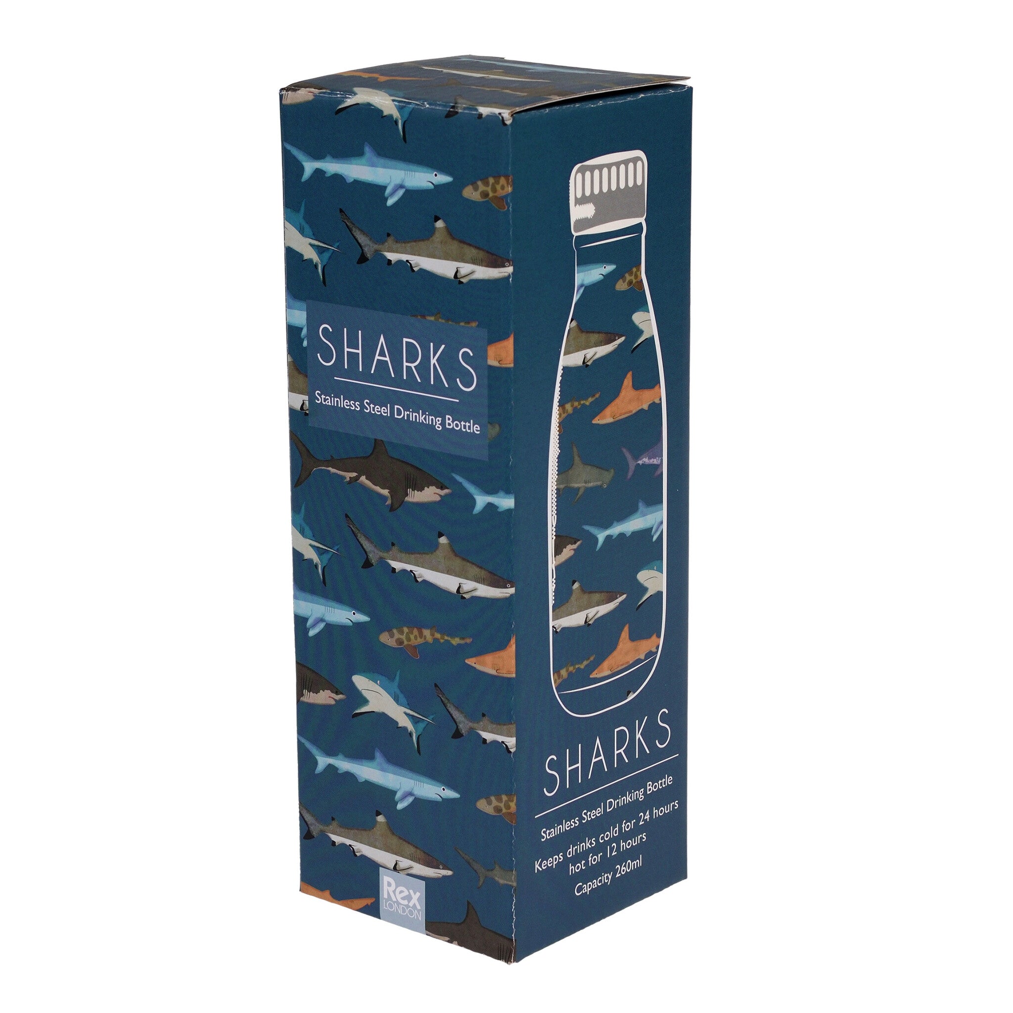 RVS Drinkfles 260ml - Sharks