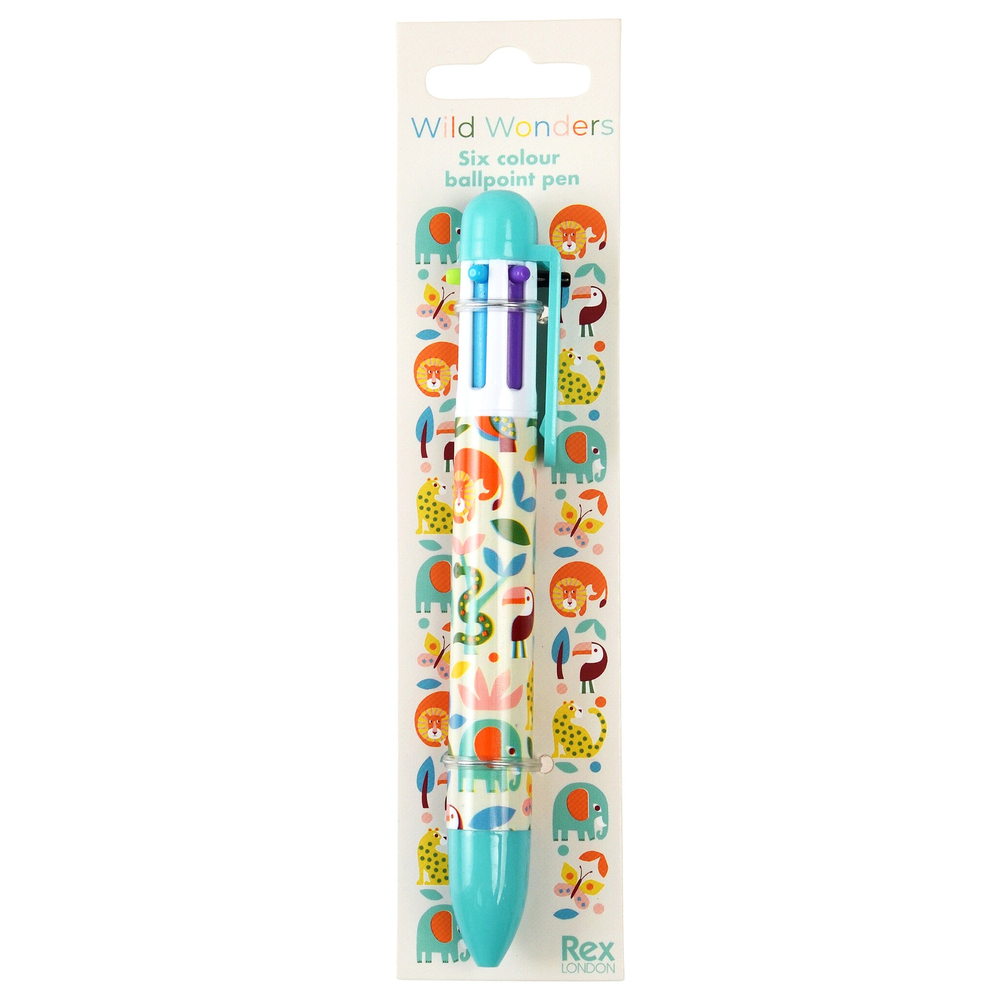 6-in-1 kleurenpen - Wild Wonders