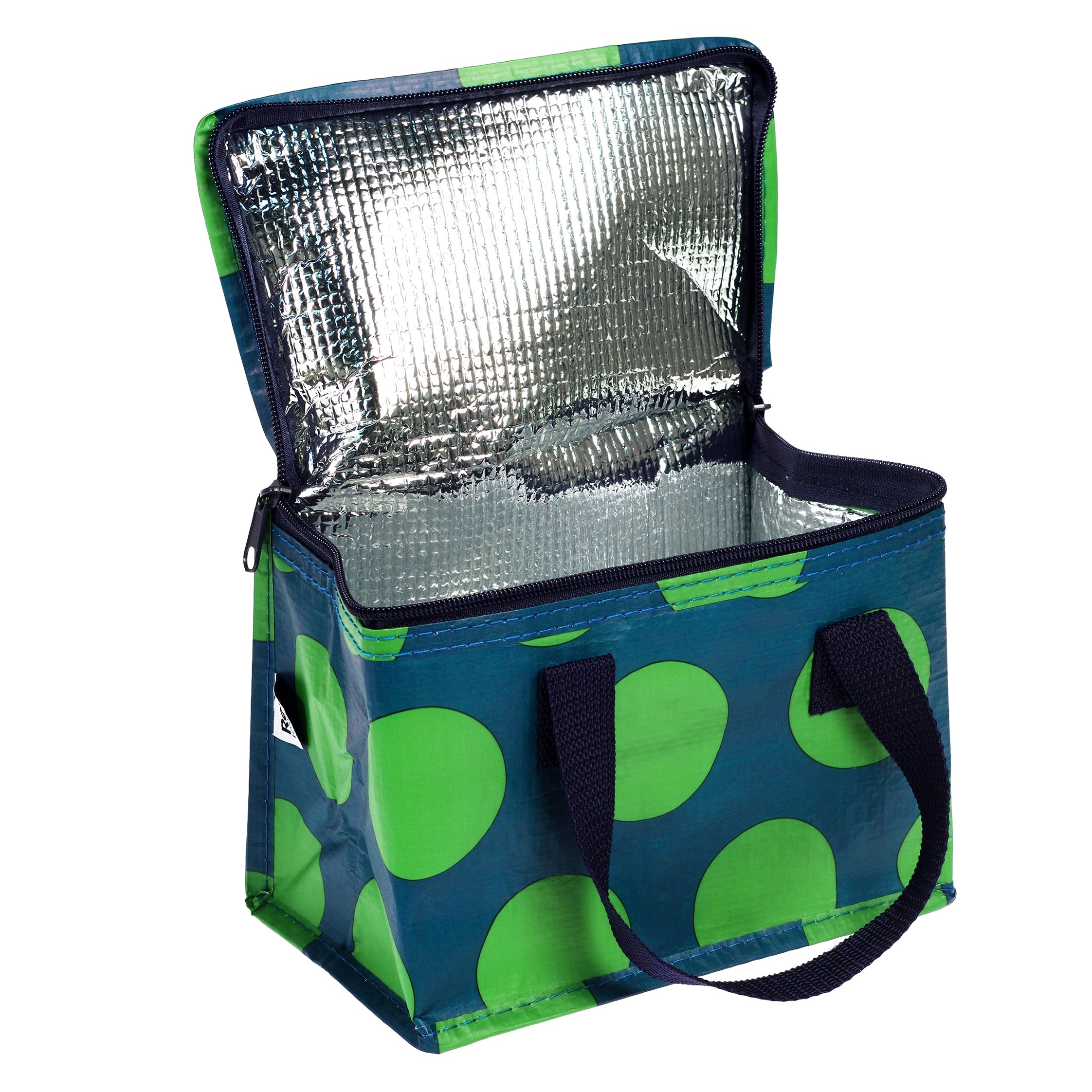 Lunchtas/koeltas - Green on blue spotlight