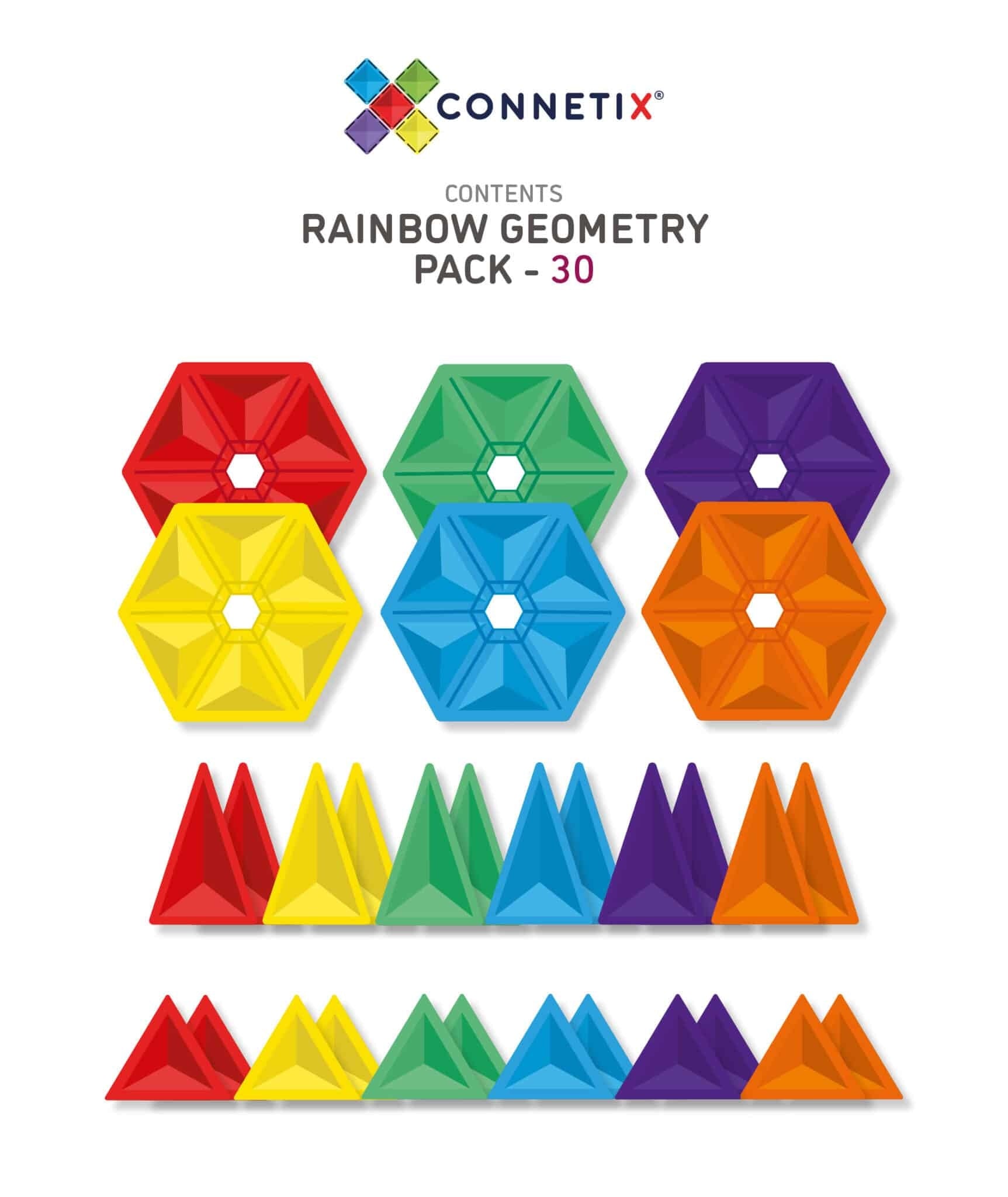 Rainbow Geometry Pack - 30 delig
