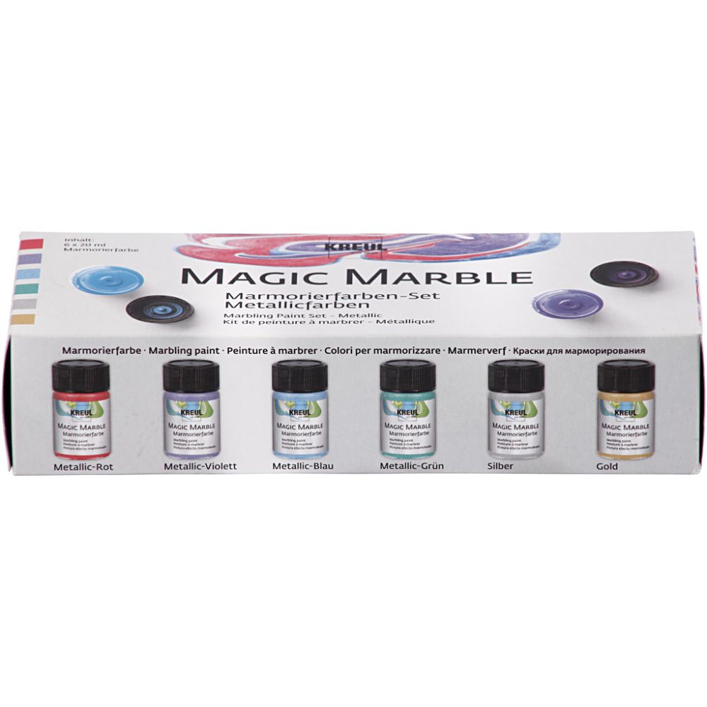 Magic Marble-verf, metallic kleuren, 6x20ml