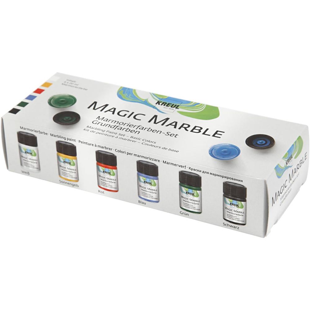 Magic Marble-verf, standaardkleuren, 6x20ml