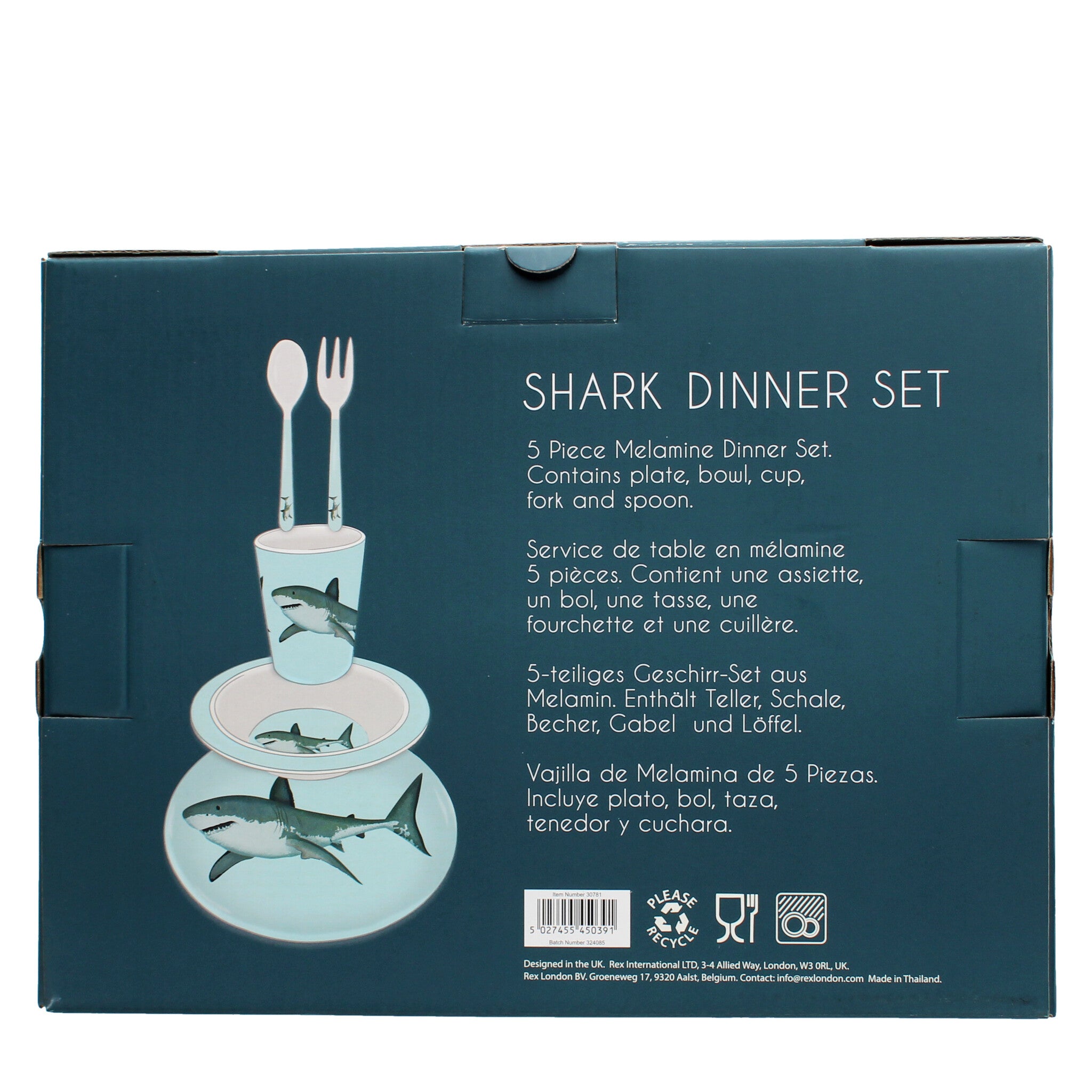 5-delig Kinderservies - Sharks