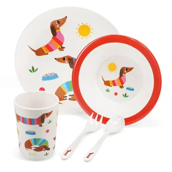 5-delig Kinderservies - Sausage Dog