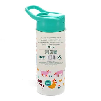 RVS Drinkfles met drinktuit 500ml - Farmyard