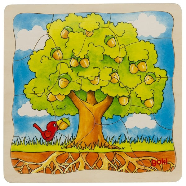 4 lagen puzzel - Eikel-boom