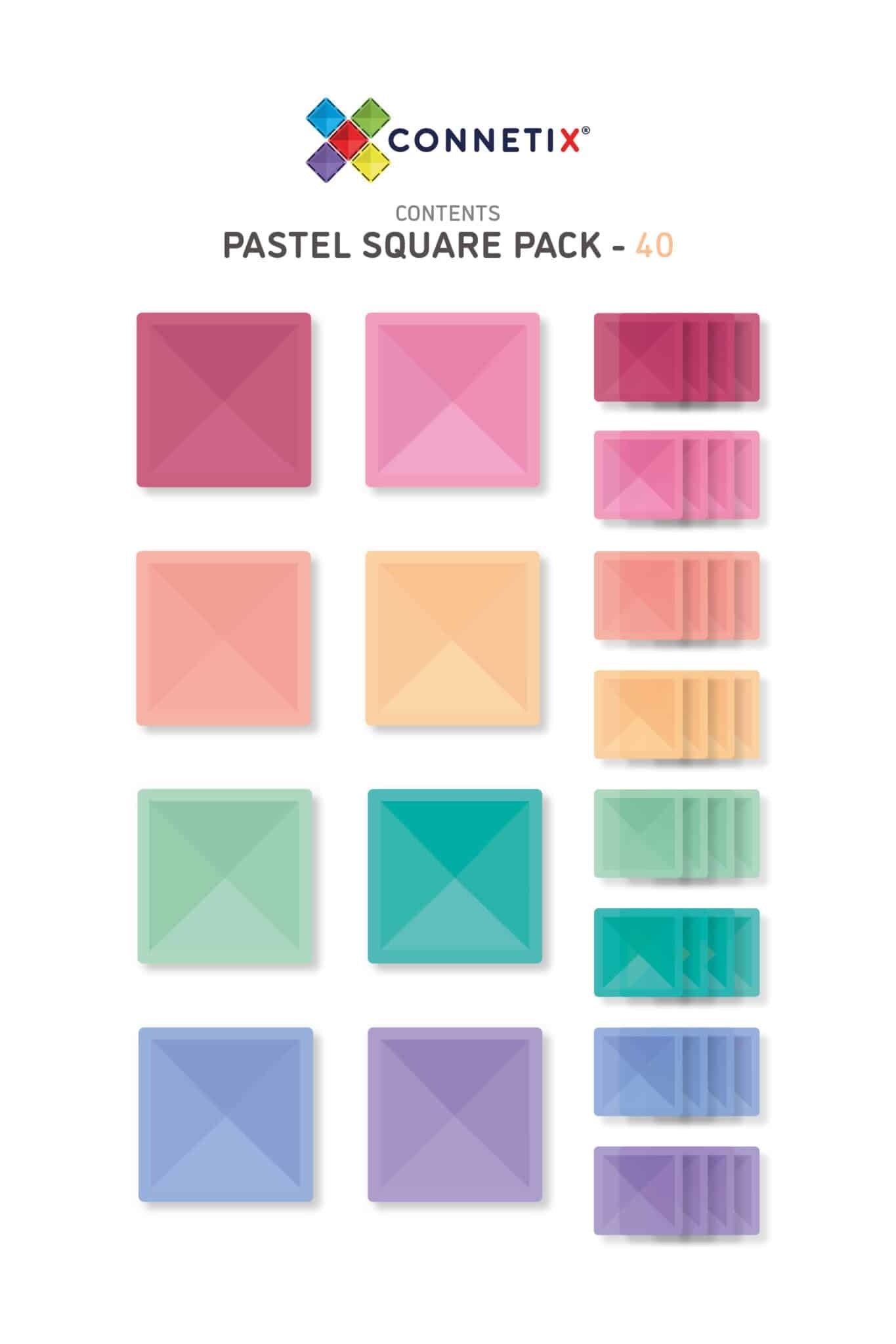 Pastel Square Pack - 40 delig