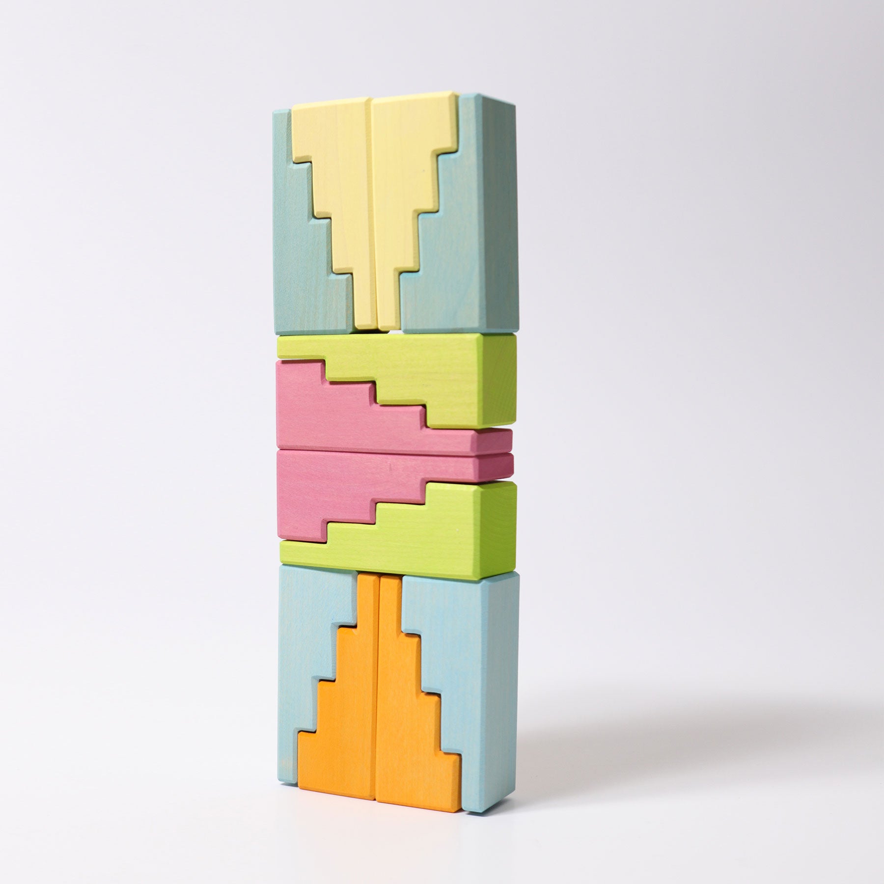 Bouwset trapgevel pastel