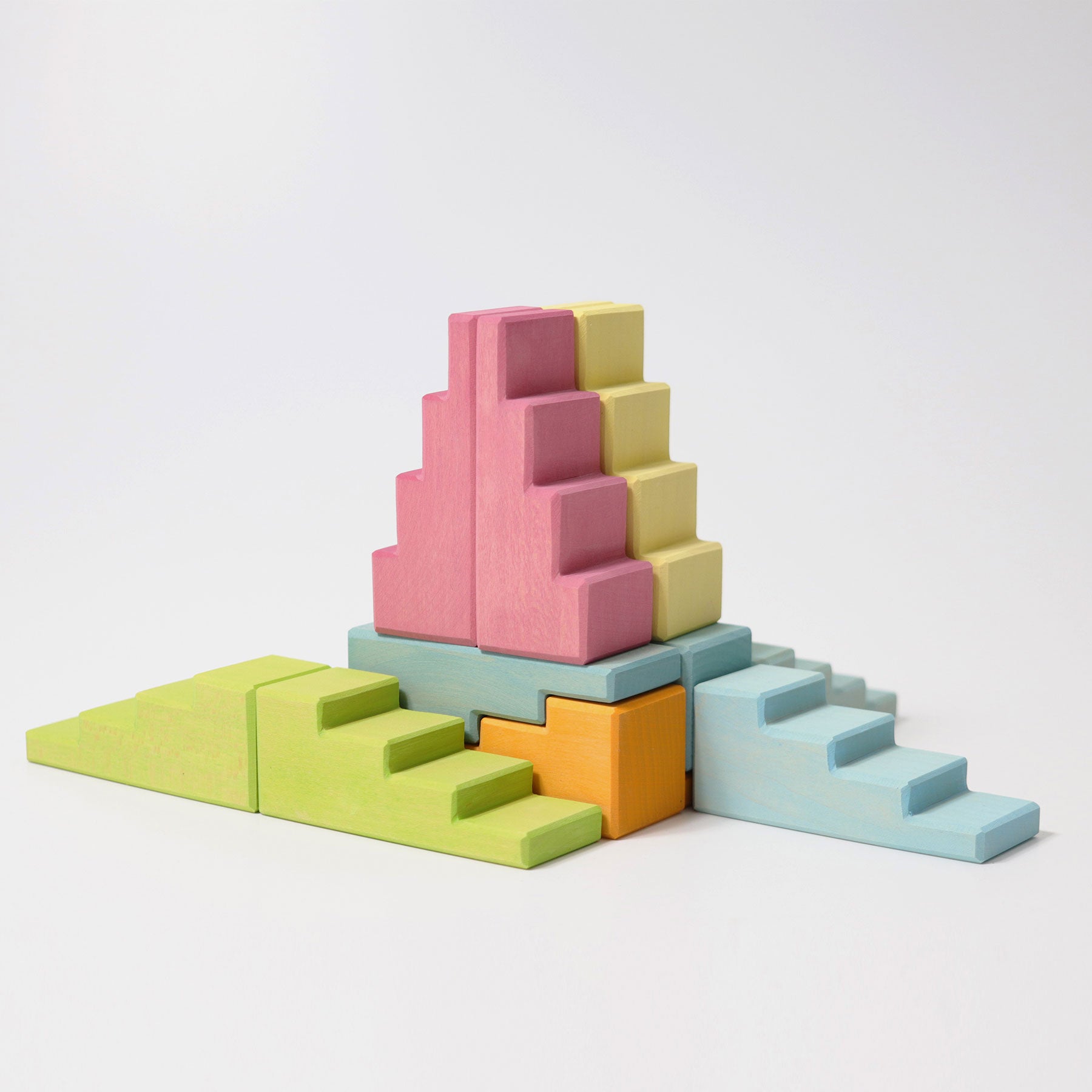 Bouwset trapgevel pastel