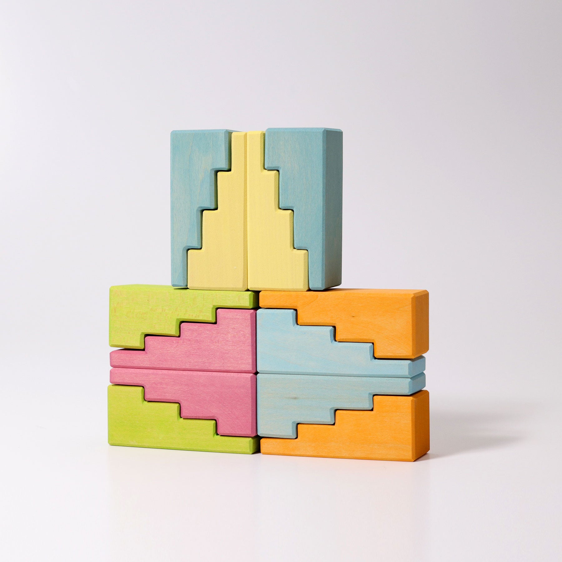 Bouwset trapgevel pastel