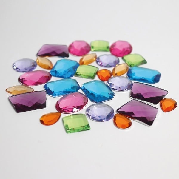 Grote glitterstenen (28 stuks)