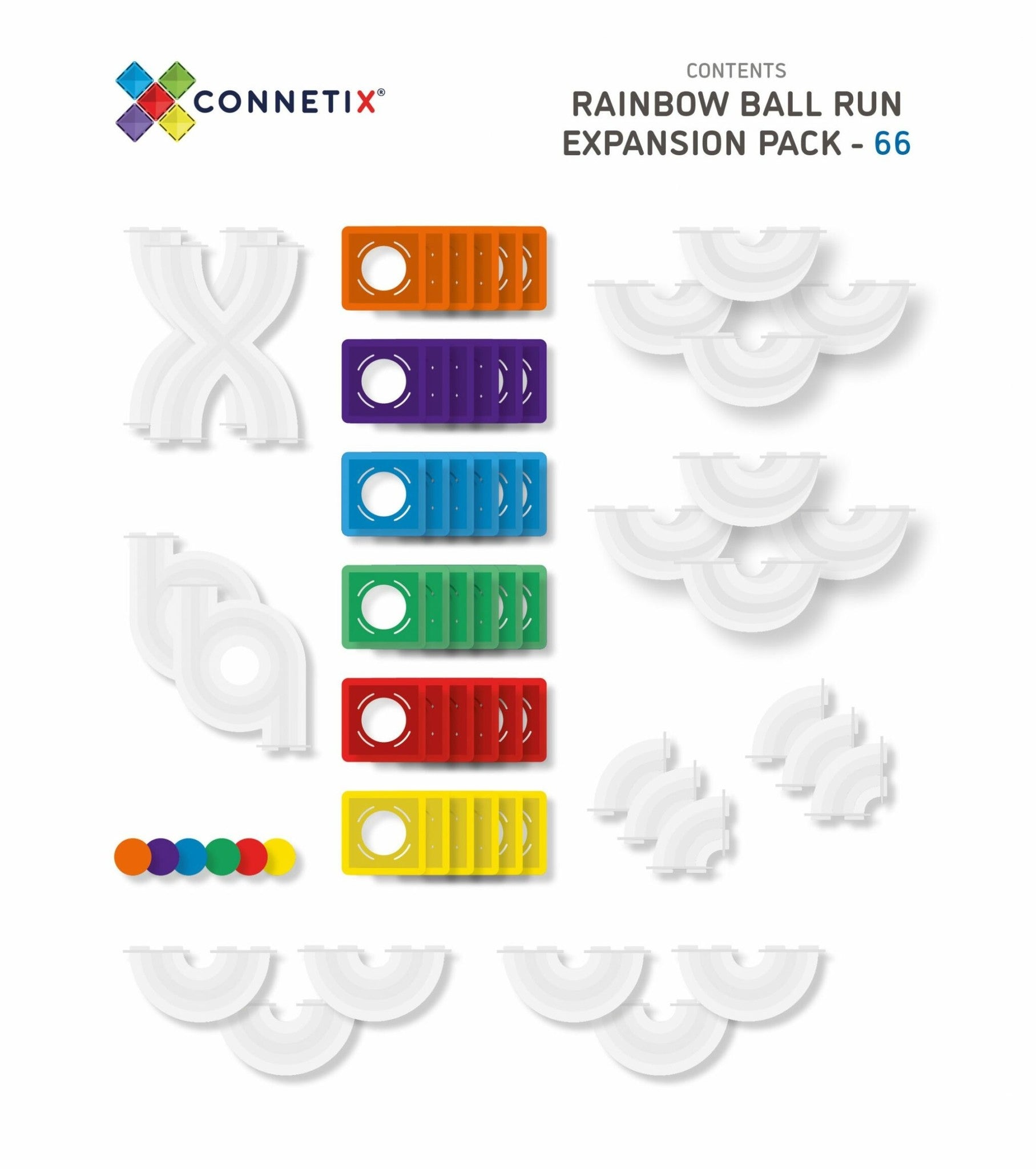 Rainbow Ball Run Expansion Pack - 66 delig