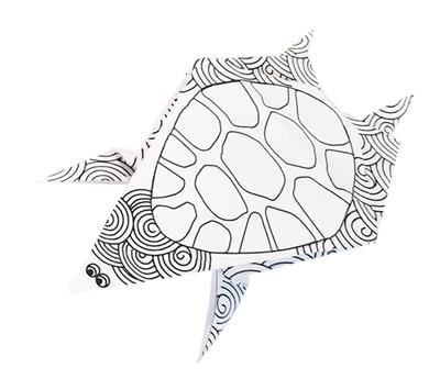 Coloring Origami Schildpad