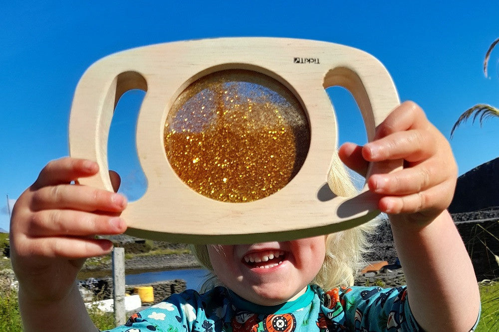 Glitter venster goud- Easy hold