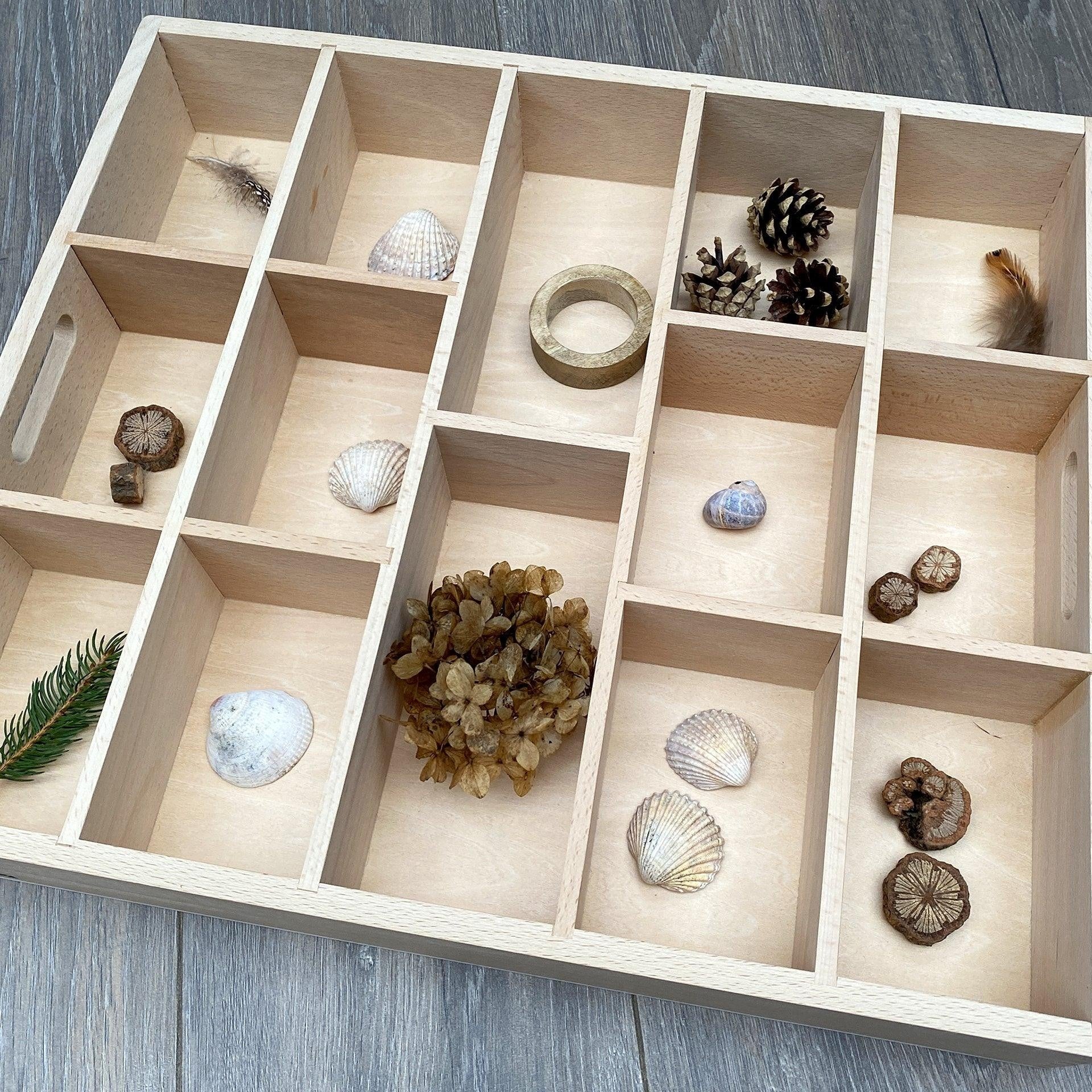 Houten sorteerbak - 14 vaks